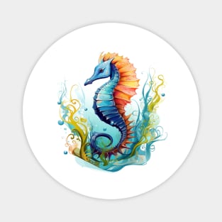 Watercolor Seahorse Magnet